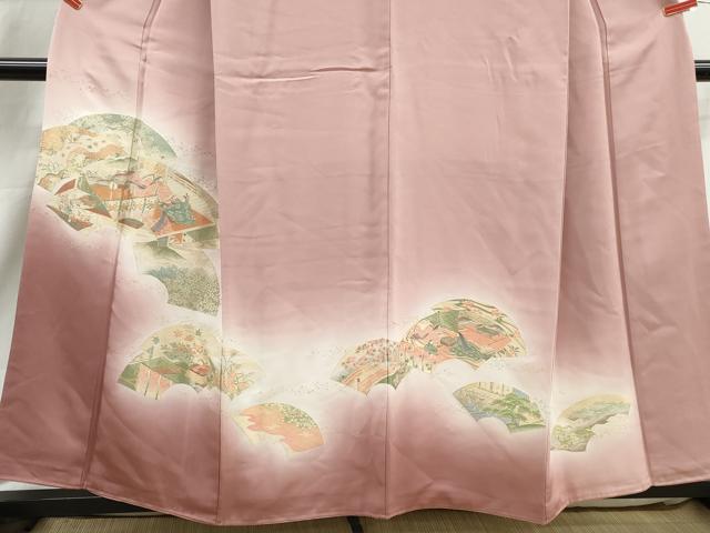 平和屋着物■豪華色留袖　寿光織　地紙人物風景花文　竹取物語　暈し染め　金糸　正絹　逸品　DABJ0238qa