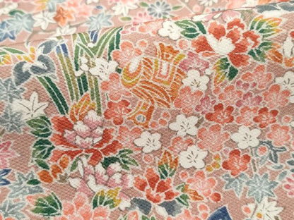 平和屋着物■上質な小紋　草花文　宝尽くし　正絹　逸品　DABJ0240qa