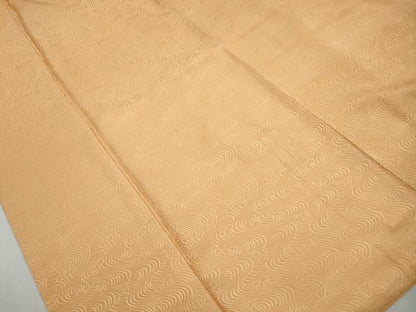 平和屋着物■上質な色無地　立波地紋　萱草色　正絹　逸品　DABJ0249qa