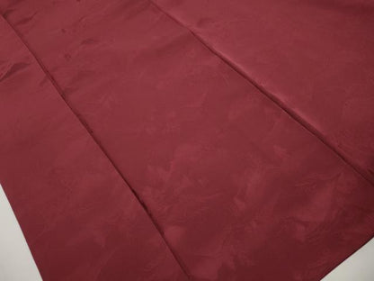 平和屋着物■上質な色無地　風景地紋　葡萄茶色　正絹　逸品　DABJ0252qa