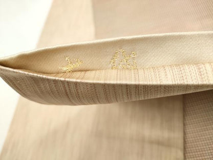 平和屋着物◎六通柄　本袋帯　格子文　七彩錦　正絹　逸品　DABJ0295qa