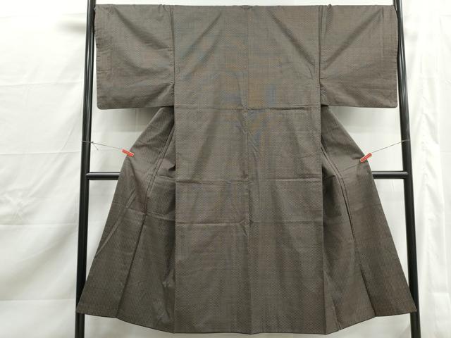平和屋着物■男性　本場大島紬　亀甲柄　正絹　逸品　DABJ0329qa