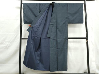 平和屋着物■男性　本場大島紬　幾何学文　正絹　逸品　DABJ0330qa
