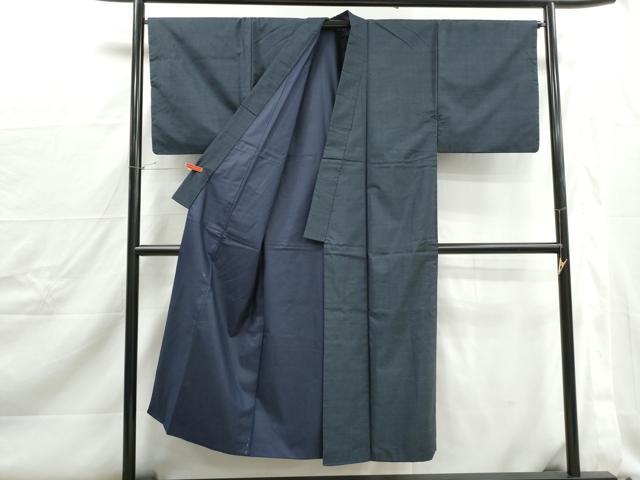 平和屋着物■男性　本場大島紬　幾何学文　正絹　逸品　DABJ0330qa