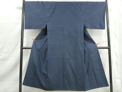 平和屋着物■男性　紬　留紺色　やまと誂製　正絹　逸品　DABJ0331qa