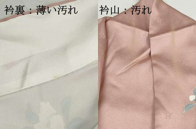 平和屋着物■訪問着　草花文　椿　暈し染め　正絹　逸品　DABJ0337qa