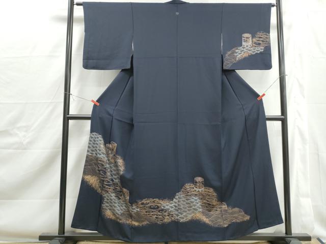 平和屋着物■訪問着 立波貝桶花文 金彩 正絹 逸品 DABJ0338qa