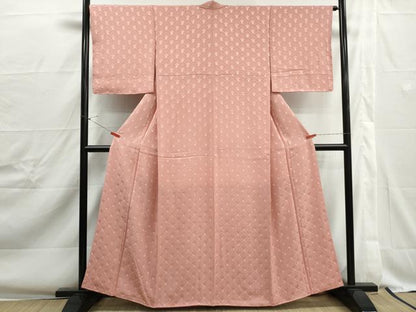 平和屋着物■上質な小紋　雪輪青海波文　正絹　逸品　DABJ0342qa