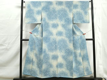 平和屋着物■上質な小紋　霞文　正絹　逸品　DABJ0343qa