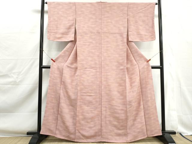 平和屋着物■上質な小紋　霞文　暈し染め　鬼しぼ縮緬　正絹　逸品　DABJ0344qa
