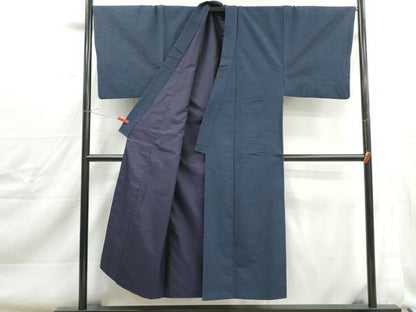 平和屋着物■男性　紬　霞文　褐返色　正絹　逸品　DABJ0351qa