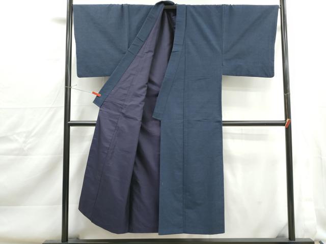 平和屋着物■男性　紬　霞文　褐返色　正絹　逸品　DABJ0351qa