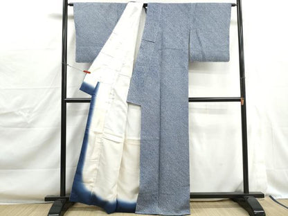 平和屋着物■大変加工の良い総絞り小紋　正絹　逸品　DABJ0358qa