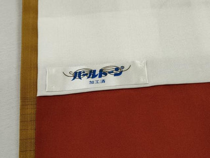 平和屋着物■上質な紬　舞蝶文　正絹　逸品　DABJ0361qa