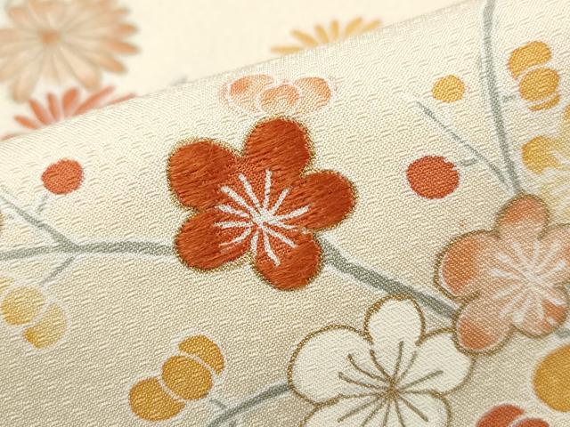 平和屋着物■訪問着　刺繍　風景花文　金彩　正絹　逸品　DABJ0362qa
