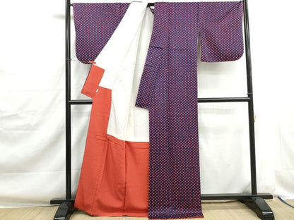 平和屋着物■上質な小紋　総絞り　正絹　逸品　DABJ0363qa