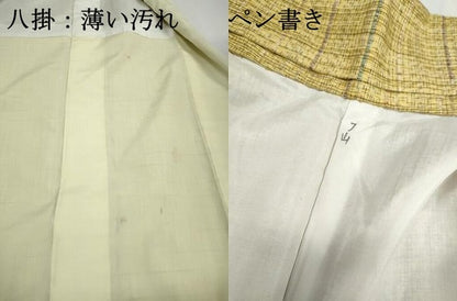平和屋着物■上質な紬　横段文　正絹　逸品　DABJ0367qa
