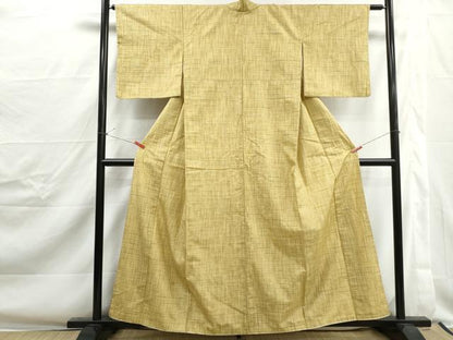 平和屋着物■上質な紬　横段文　正絹　逸品　DABJ0367qa