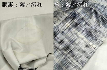 平和屋着物■上質な紬　横段文　正絹　逸品　DABJ0372qa