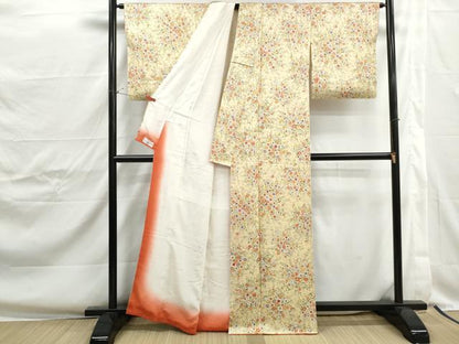 平和屋着物■上質な小紋　草花文　やまと誂製　正絹　逸品　DABJ0374qa