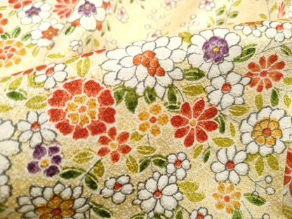 平和屋着物■上質な小紋　草花文　やまと誂製　正絹　逸品　DABJ0374qa