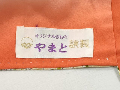 平和屋着物■上質な小紋　草花文　やまと誂製　正絹　逸品　DABJ0374qa