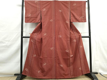 平和屋着物■上質な紬　舞鳥間道　正絹　逸品　DABJ0377qa