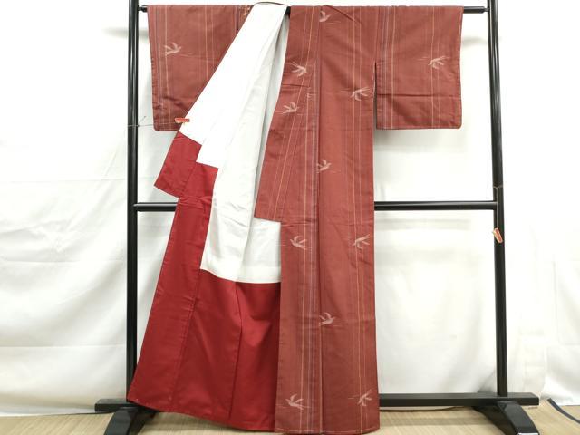 平和屋着物■上質な紬　舞鳥間道　正絹　逸品　DABJ0377qa