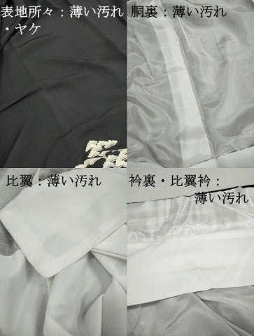 平和屋着物■豪華黒留袖　友禅　作家物　梅松花文　暈し染め　正絹　逸品　DABJ0380qa