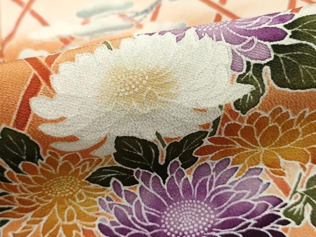 平和屋着物■豪華黒留袖　友禅　作家物　梅松花文　暈し染め　正絹　逸品　DABJ0380qa