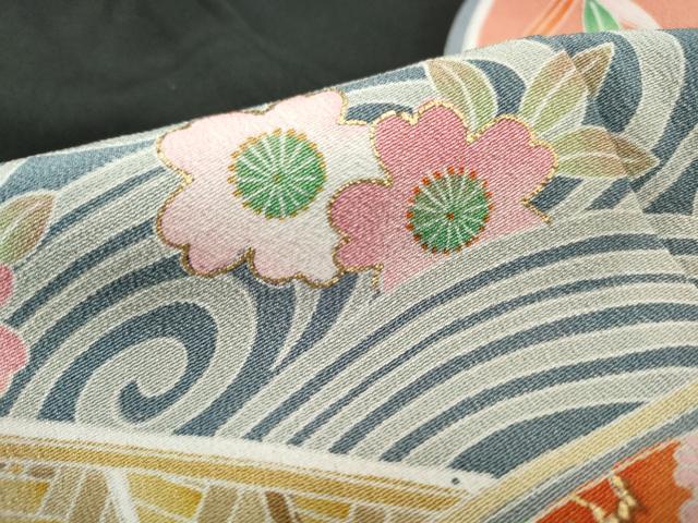 平和屋着物■豪華黒留袖　作家物　流水牡丹文　松竹梅　金彩　正絹　逸品　DABJ0384qa