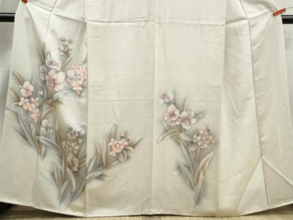 平和屋着物■訪問着 草花文 暈し染め 正絹 逸品 DABJ0390qa