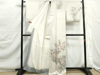 平和屋着物■訪問着 草花文 暈し染め 正絹 逸品 DABJ0390qa