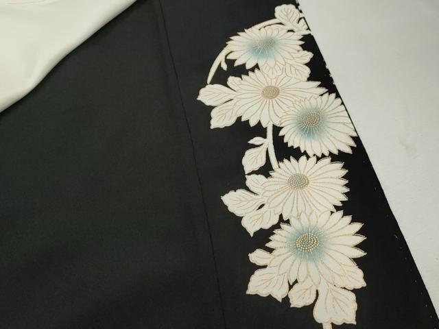 平和屋着物■豪華黒留袖　駒刺繍　花鳥文　鳳凰　金彩　正絹　逸品　DABJ0398qa