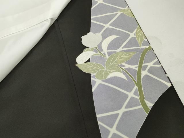 平和屋着物■豪華黒留袖　駒刺繍　枝花文　牡丹　金彩　正絹　逸品　DABJ0401qa