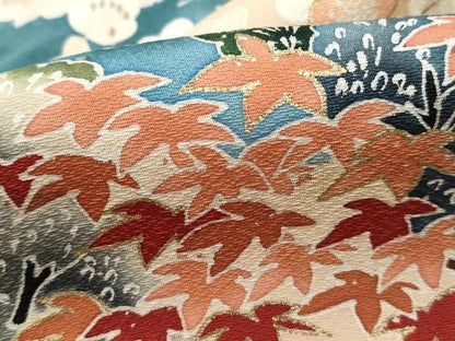 平和屋着物■豪華黒留袖　作家物　風景花文　暈し染め　金彩　正絹　逸品　DABJ0403qa