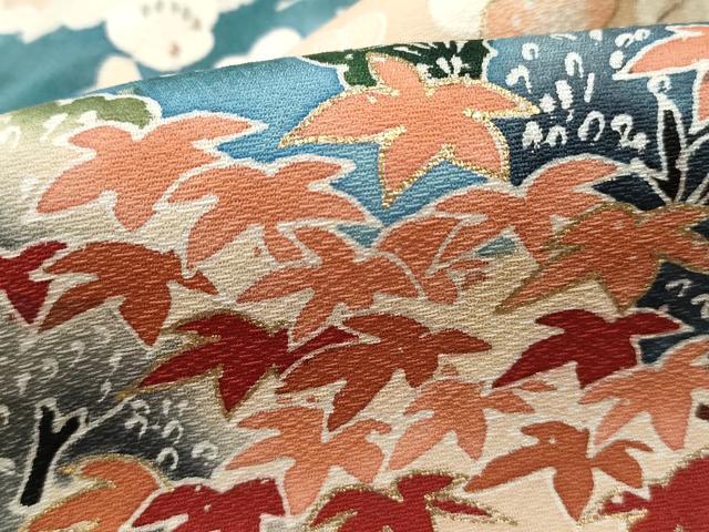 平和屋着物■豪華黒留袖　作家物　風景花文　暈し染め　金彩　正絹　逸品　DABJ0403qa