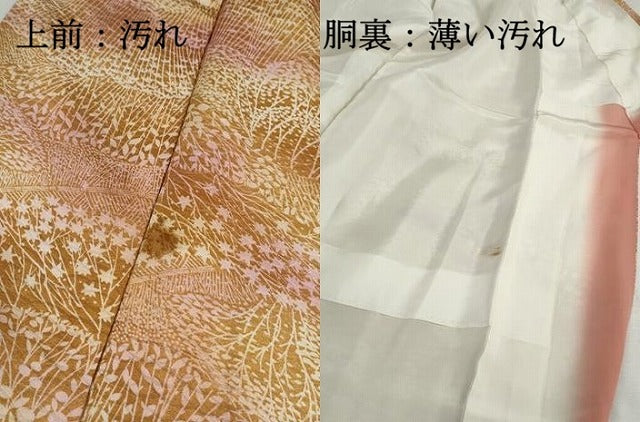 平和屋着物■上質な小紋　草花文　暈し染め　正絹　逸品　DABJ0406qa