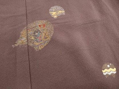 平和屋着物■訪問着　刺繍　器物文　金銀彩　正絹　逸品　DABJ0407qa