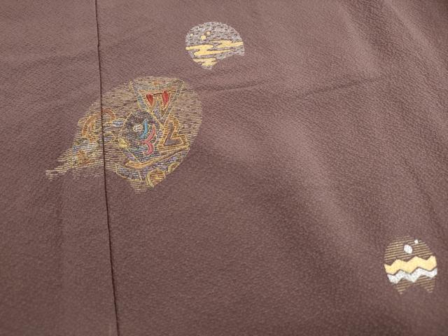 平和屋着物■訪問着　刺繍　器物文　金銀彩　正絹　逸品　DABJ0407qa