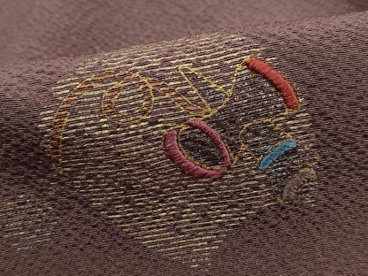 平和屋着物■訪問着　刺繍　器物文　金銀彩　正絹　逸品　DABJ0407qa