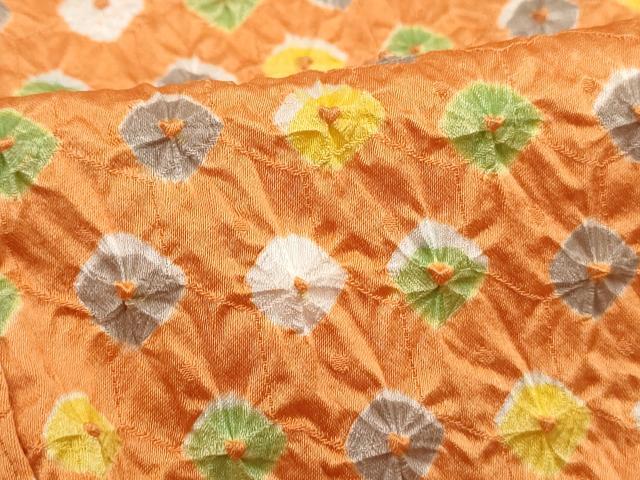 平和屋着物■上質な小紋　総絞り　正絹　逸品　DABJ0408qa