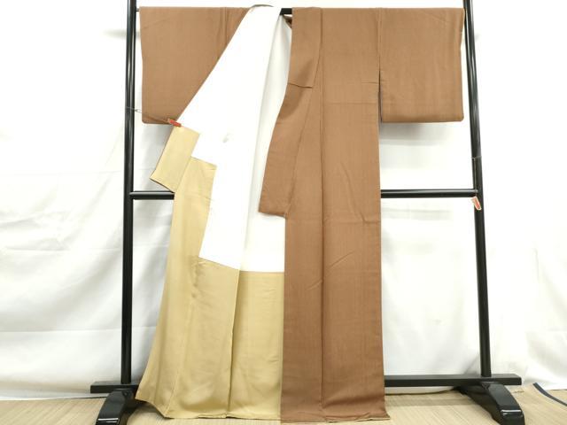 平和屋着物■上質な小紋　間道　正絹　逸品　DABJ0413qa