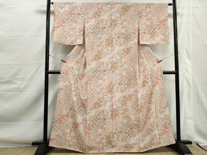 平和屋着物■上質な小紋　辻が花　正絹　逸品　DABJ0414qa