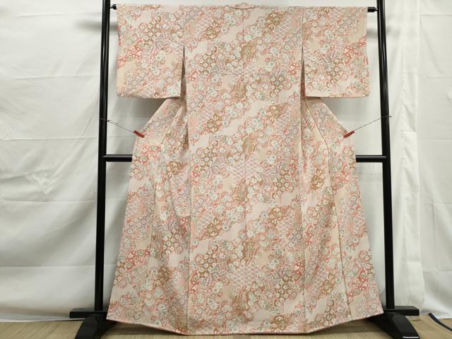 平和屋着物■上質な小紋　辻が花　正絹　逸品　DABJ0414qa