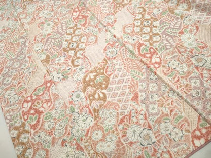 平和屋着物■上質な小紋　辻が花　正絹　逸品　DABJ0414qa