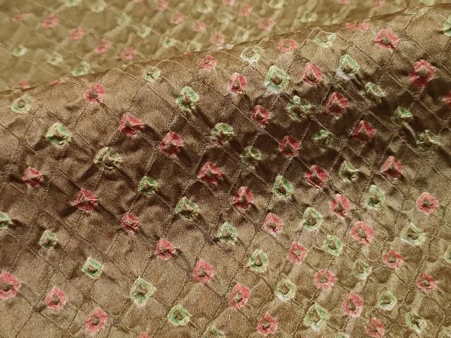 平和屋着物■上質な小紋　総絞り　霞文　暈し染め　正絹　逸品　DABJ0416qa