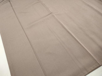 平和屋着物■上質な色無地　利休白茶色　正絹　逸品　DABJ0419qa