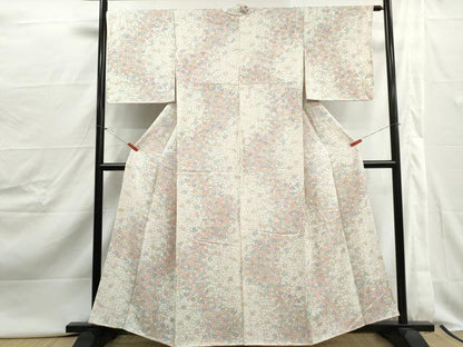 平和屋着物■上質な小紋　小花尽くし文　正絹　逸品　DABJ0433qa