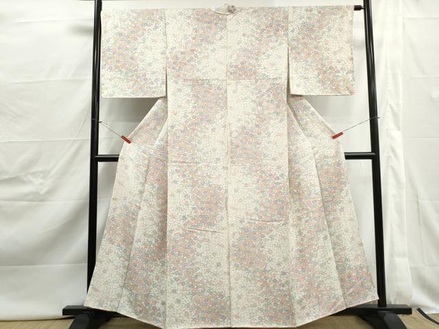 平和屋着物■上質な小紋　小花尽くし文　正絹　逸品　DABJ0433qa
